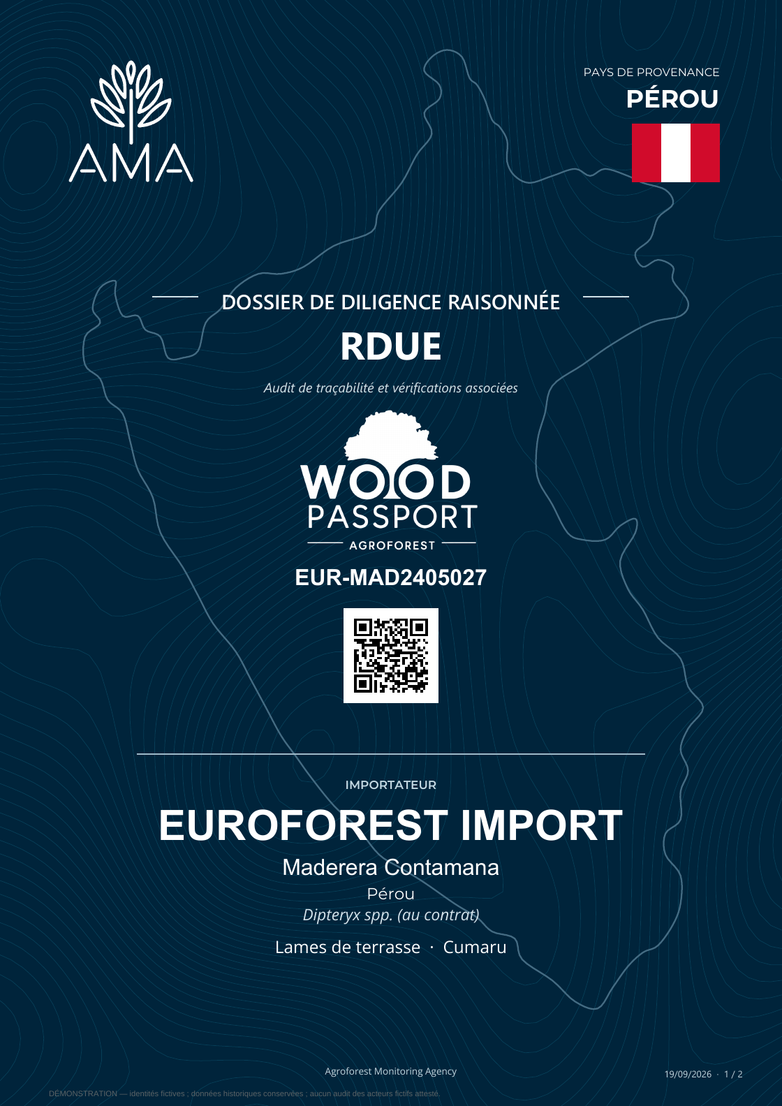 Couverture authentique du dossier DEMO EUR-MAD2405027 — Édition 2 v2.3.1