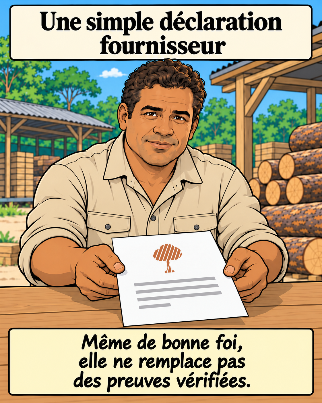 Une simple déclaration fournisseur ne remplace pas des preuves vérifiées.