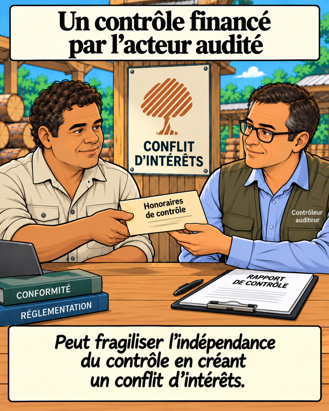 Un contrôle financé par l’acteur audité peut créer un conflit d’intérêts.